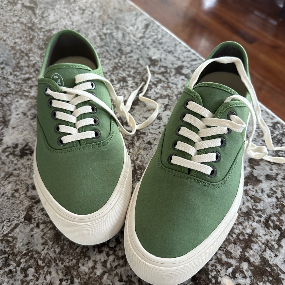 SeaVees Green and White Classic Sneakers